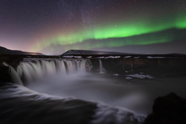 Iceland Aurora Godafoss