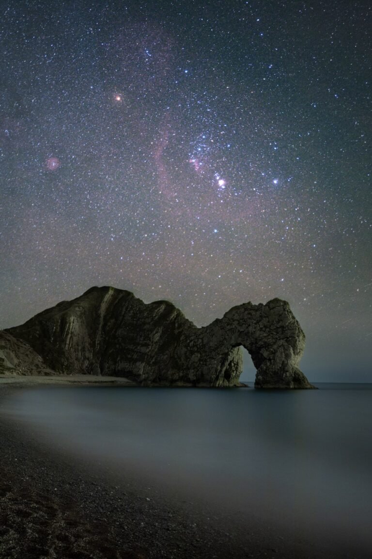 Durdle Door at night, Dorset, England